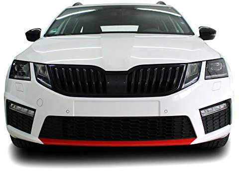 D068 Spoilerschwert Folie Lippe Frontspoiler Splitter Dekor (Rot)