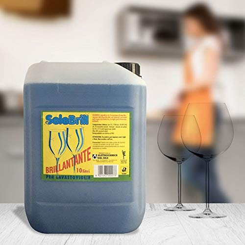 ELETTROCHIMICA DEL SELE SeleBrill Brillantante Professionale per Lavastoviglie Super Concentrato, 10 Litri