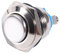 Interrupteur à Bouton-poussoir, Bouton Poussoir Momentané, Interupteur Poussoir 12V Etanche, Interrupteur à Réinitialisation Automatique en Métal ON OFF Interrupteur de Klaxon Argent