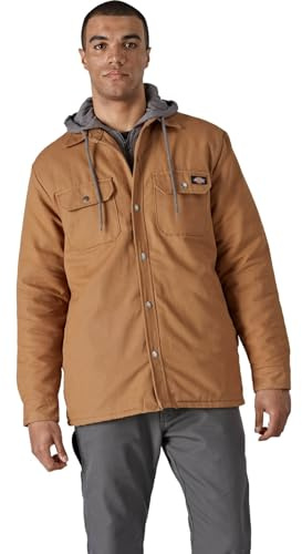 Dickies, Herren, Hemdjacke mit Fleecekapuze, legere Passform, BROWN DUCK, XL