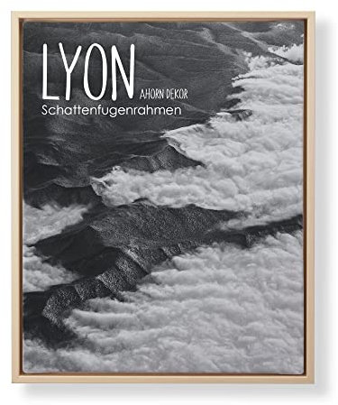 BIRAPA Lyon Keilrahmen für Canvas 100x100 cm in Ahorn, Rahmen für Leinwände, Leerrahmen für Leinwand, Schattenfugenrahmen für Keilrahmen, Leinwand Rahmen