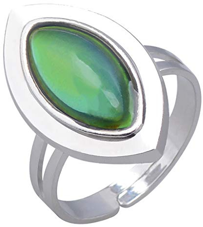 F Fityle Bague D'humeur Changeante de Couleur pour Adultes Bagues de Déclaration Vintage Ton Argent pour Femmes Lady, #1