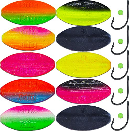 Paradox Fishing 5X 2,0 Durchlaufblinker Set I Wing Inline Spoon I Forellenköder zum Forellen Angeln Spoons Forelle (2,0g)