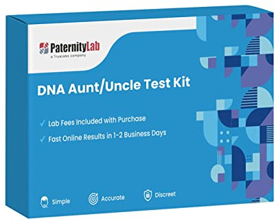 PaternityLab DNA Aunt/Uncle Test - Lab Fees & Shipping Included - Results in 1-2 Days - At-Home Collection Kit