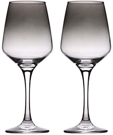 alpina Weinglas – 4 Stück – 360 ml – Transparent mit Raucheffekt