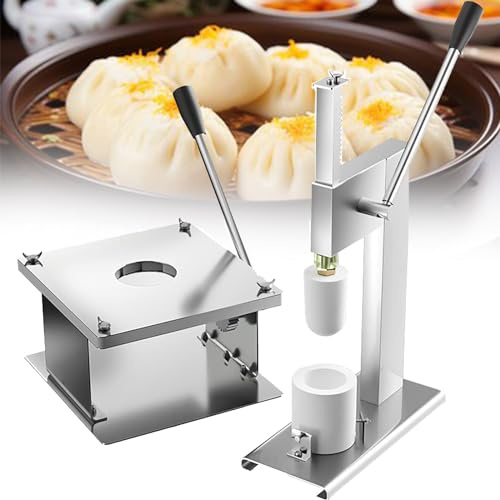 DPQYJPP Baozi Maker Máquina Manual Hacer Bollos de Acero Inoxidable, máquina para Hacer Bollos de Escritorio, 400-500 Piezas/h para el hogar y Comercial, Juegos Herramientas Cocina,mediumfilmcup