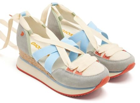 Zapatillas Abiertas Piel CUÑA Rafia HINESBURG