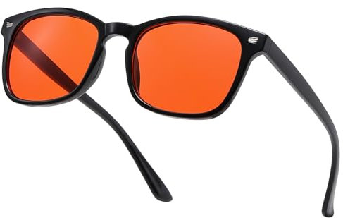Musivon Filtro Luce Blu Occhiali Uomo Donna – Occhiali da Gioco Anti Luce Blu – Computer Luce Blu Blocker Pc Occhiali, Colore: arancione., m