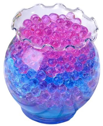 lafomukea 10.000 Stück Wasserperlen Blau, Wasserperlen für Pflanzen, Gelkugeln Blau, Gelperlen für Blumen und Pflanzen