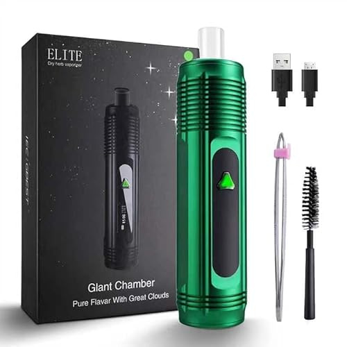 LEEJO Dry Herb Vaporizer–Independent Airway(Smooth Vapor),Herbal Vaporizer 14mm Ceramic,2500mAh Type-C,Vaporizer Pen,150°C-240°C(Vibration Alert), Dry Herb Vape, Nicotine Free (Green)