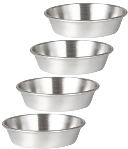 UKCOCO 4 pièces Bols à Sauce Acier Inoxydable Lot de Coupelles Stables pour Condiments Sauces et Dips Résistants Corrosion et Faciles à Nettoyer