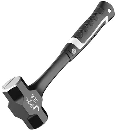 VIDOO Slägga 2LB-3LB Tung Robust Smidd Stål i Ett Stycke Halkfritt Handtag för Tegelborrning Sprickhamring Konstruktion-3 Pund