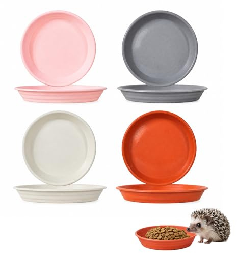 8Pcs Hedgehog Feeding Station Set, Non-Slip Small Animal Bowls