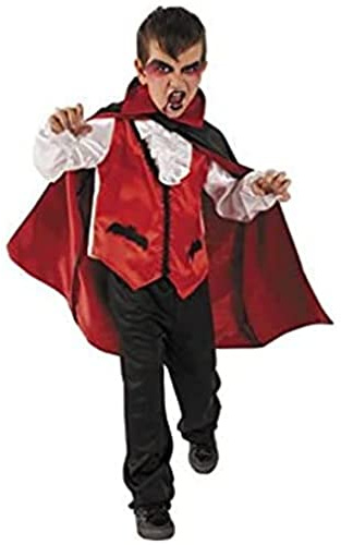 Rubies Disfraz Conde Drácula para niños y niñas, Chaleco con camisa con chorrera, pantalones y capa, Vampiros, Murciélagos para cosplay y fiestas