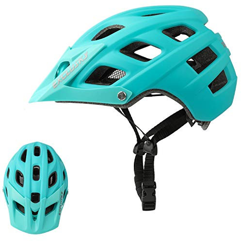 Fahrradhelm Damen, Exclusky Fahrradhelm Herren mit Visier MTB Helm Ultraleicht Windschutz Helm Retro-Helm für Trekking Rennrad Trail Helm