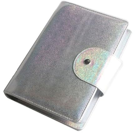 FingerAngel 50 Slots Image Stamper Plate Collection Nail Art Stamp Plate Stamping Plates Cases Stamp Nail Template Organzier for 6.0x12.0cm and 9.5X14.5CM Nail Art Plates (Laser Silver)