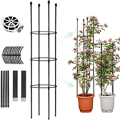 Ceaselesly Obelisco da Giardino,Garden Supporto Piante Rampicanti,Stabile struttura per arrampicata,adatta a tutti i tipi di piante rampicanti,Guardiano delle piante,per Piante da Vaso(148cm)