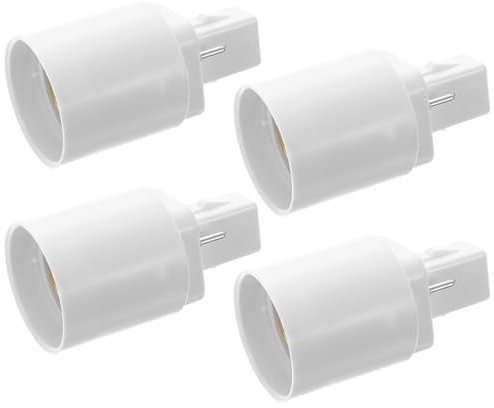 Scicalife 4 Stück Professional G24D auf E27 Fassung 2 PIN Leuchtmittel Adapter Lichthalter