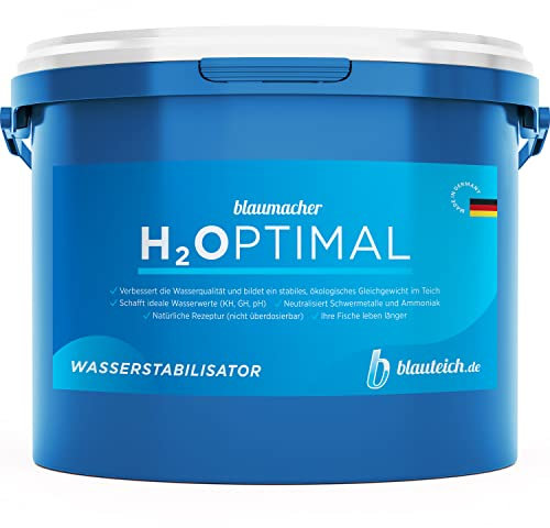 BLAUTEICH blaumacher H2Optimal Grundpflegemittel für den Teich ganzjährig anwendbarer Wasseraufbereiter Stabilisator für Teichwasser im Gartenteich Fischteich Koiteich Schwimmteich (1 kg)