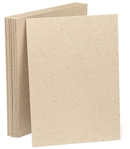 Cartón rígido compacto 2,5 mm, 1600 g/m², DIN A5 14,8x21 cm, Cartón duro Prensado, para Encuadernar, Scrapbook, manualidades. Pack 10 Láminas (148x210 mm (A5))