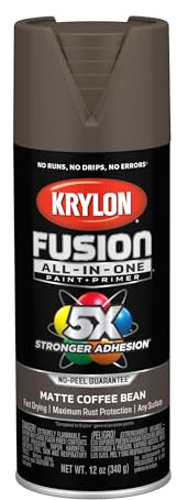 Krylon Fusion All-In-One, Matte, Coffee Bean, 12 oz