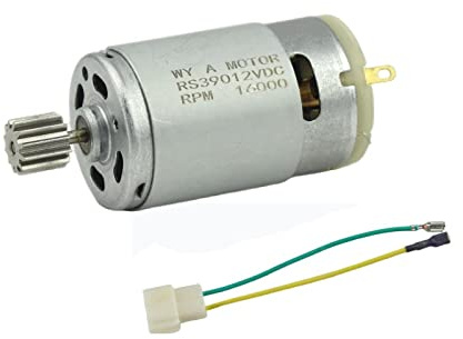 CHANCS RS390 Electric Motor DC 12V 16000RPM 12 Gear Teeth Motor for Toy Car Accessory Three-Wheeled Motorcycle Stroller with Replace RS-380