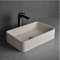 GLigeT Aufsatzwaschbecken 19,7 x 12,8 Rechteckiges Waschbecken aus Beton über der Theke, Mattes Aufsatzwaschbecken for Schrank, Toilette, Waschtisch Waschbecken (Color : White)