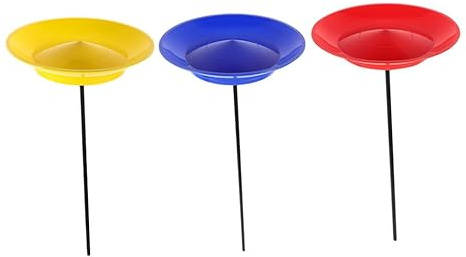 HOODANCOS Kit di 3 Piatti da Giocoleria per Eventi Sportivi e Allenamento Sensoriale in in con Bastoncini Design di Precisione per Spettacoli Artistici e Addestramento Professionale