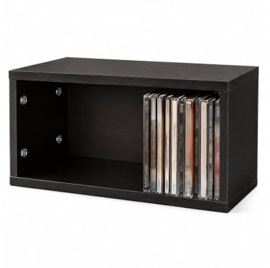 SUNNYNEST CD DVD Storage Rack, Disc Organizer Shelf for Movies Games | Construction with open front design keeps CDs DVDs and game discs organized with quick access.