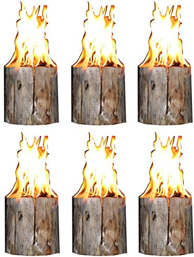 Schwedenfeuer 6 Stück Baumfackel Finnenfackel Gartenfackel Fackel H 19 cm D 9-14 cm