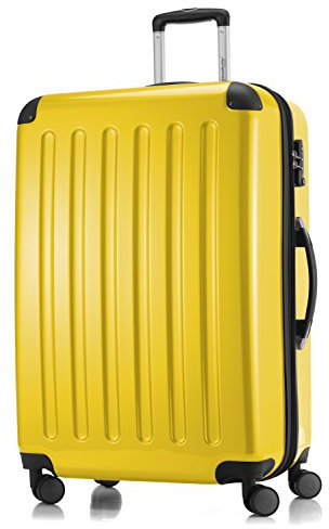 HAUPTSTADTKOFFER - ALEX - Set di 3 valigie, valigie rigide, trolley, bagaglio da viaggio opaco, set da viaggio, TSA, 4 ruote doppie (S, M e L), Giallo
