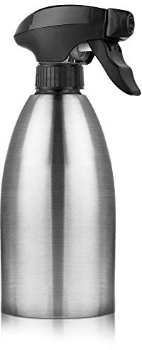 Accmor Olive Oil Sprayer, Vinegar Sprayer Dispenser, Safety Exquisitely Stainless Steel Container Seasoning Kitchenware Tools for BBQ, Cooking, Frying and Grilling (17oz (500ML))