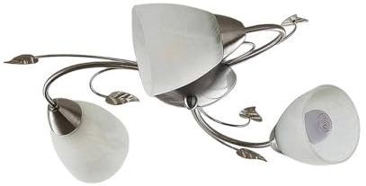 Lindby Ceiling Light Yannie dimmable (Antique, Vintage) in Silver Made of Metal for e.g. Living Room & Dining (3 Light Sources E14) from Ceiling lamp