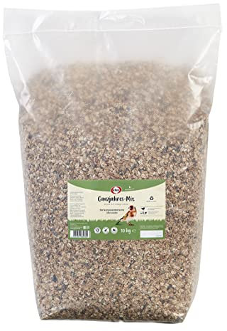 Elles Ganzjahres-Mix 10kg I Natürliches, reichhaltiges Premium Wildvogelfutter | Ambrosia kontrolliert I Perfekt für alle Jahreszeiten & Vogelarten