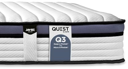 JAY-BE Quest Q3 Epic Comfort Deep Micro e-Pocket Children's Mattress, 100% Foam Free, 3ft, Single (90 x 190 x 18cm)