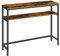 HOOBRO Console Table with Adjustable Shelf, 100 cm Slim Hallway Table, 2 Tier Slim Sofa Table with Storage Shelf, for Living Room, Hallway, Office, Industrial, Sturdy, Rustic Brown EBF24XG01