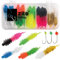 Zite Fishing Forellen-Köder Gummi Set mit Box – 25STK Lamellen-Würmer Angelköder + 3 Tungsten-Jigköpfe