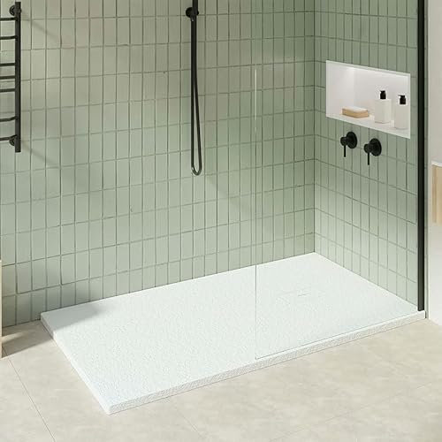 KOES - Plato de Ducha de Resina Modelo OBI – 80x90 – Blanco RAL 9003