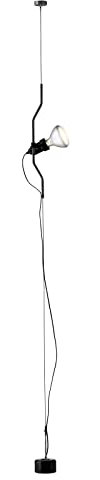 FLOS Parentesi Lampada a Sospensione a Luce Diretta, Lampada di Design da A. Castiglioni e P. Manzù, Lampada per Interni con Cavo 4000 mm, 220-250 V, 150 W, Colore Nero