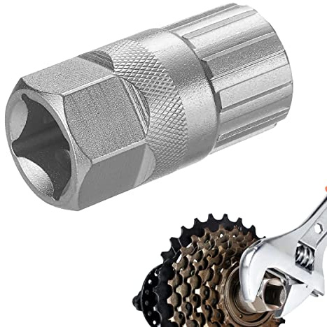 Outil réparation Retrait Roue Libre vélo Cassettes, Demonte Roue Libre, Outil de Démontage de Roue Libre de vélo de Montagne, Compatible Roues Libres 6, 7, 8, 9, 10, 11 Vitesses (Manchon allongé)