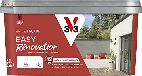 V33 Peinture pour façade - Easy Rénovation - Blanc 2,5L