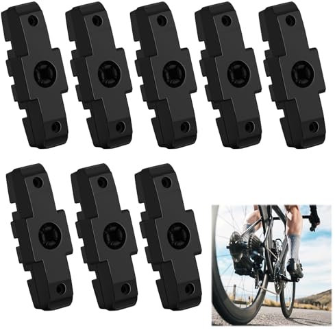 Adiwo Fahrrad Bremsbeläge, 8 Stück Bremsbacken Hohe Bremsleistung, Professionelle Mountain-Bremsbeläge, Bremsbacken Schwarz, Universal Fahrrad Bremsklötze Kompatibel mit Magura HS11 HS22 HS24 HS33