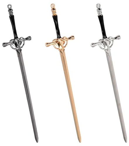 3 Pcs Palillos para el Cabello, Mujeres Horquillas de Metal Elegante, Accesorios para el Cabello Chino Estilo para Niñas Moños, Palillos para el Pelo Vintage Simple para Decorativo (3 Colores)
