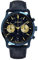 DeTomaso SORPASSO Chronograph Stella ORO Blau Herren-Armbanduhr Analog Quarz Lederarmband Dunkelblau