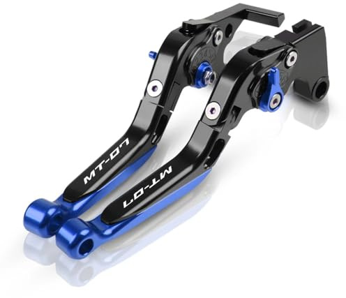 HZlailai Per MT07 MT 07 FZ07 2014-2021 Leva Frizione Freno Accessori Moto Manubrio CNC Pieghevole Regolabile Estendere Blu