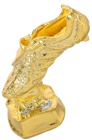 Kisangel Miniature Golden Soccer Trophy Award for Sports Competition Display Ornament Featuring Alloy Material and Unique Refined Design for Football Enthusiasts