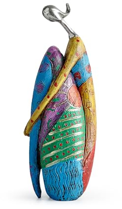 FJSPERM Figure di scultura femminile artistiche, statua di donna colorata per la decorazione della casa, decorazioni moderne scultura per soggiorno scaffale ufficio armadio accenti (figura femminile