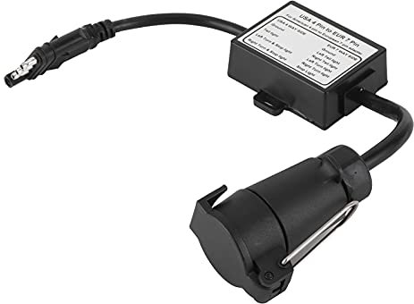 Pretfy Convertitore per Spina Dell'adattatore del Rimorchio, Separazione del Segnale di Arresto/freno, Ideale per Rimorchiare il Veicolo Statunitense con Rimorchio Piatto Ed Europeo a