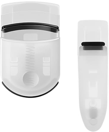 BAUCH Set di 2 Piegaciglia, Piegaciglia Ampio Angolo & Parziale Bianco, Lash Curler Portatile Viaggio con Pads in Silicone