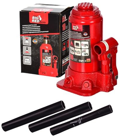 10 Ton Cric à Voiture Bouteille Hydraulique Levage Jack pour Van Bateau Camion Caravane